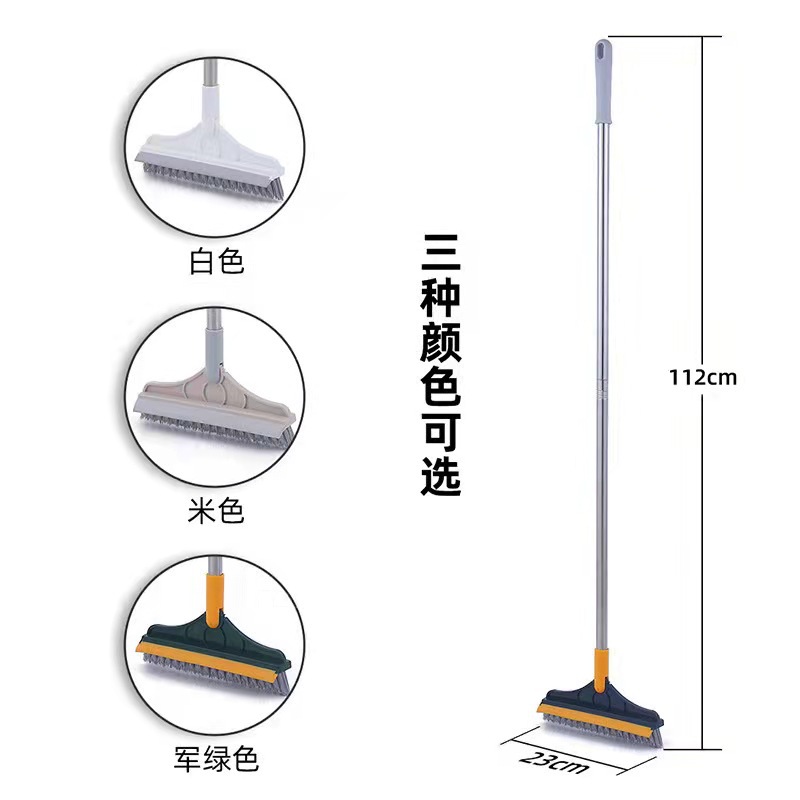 Corner Gap Cleaning Long Handle Bristle Triangle Floor Brush Bathroom Wiper without Dead Angle Floor Cleaning Brush Scraper Brush