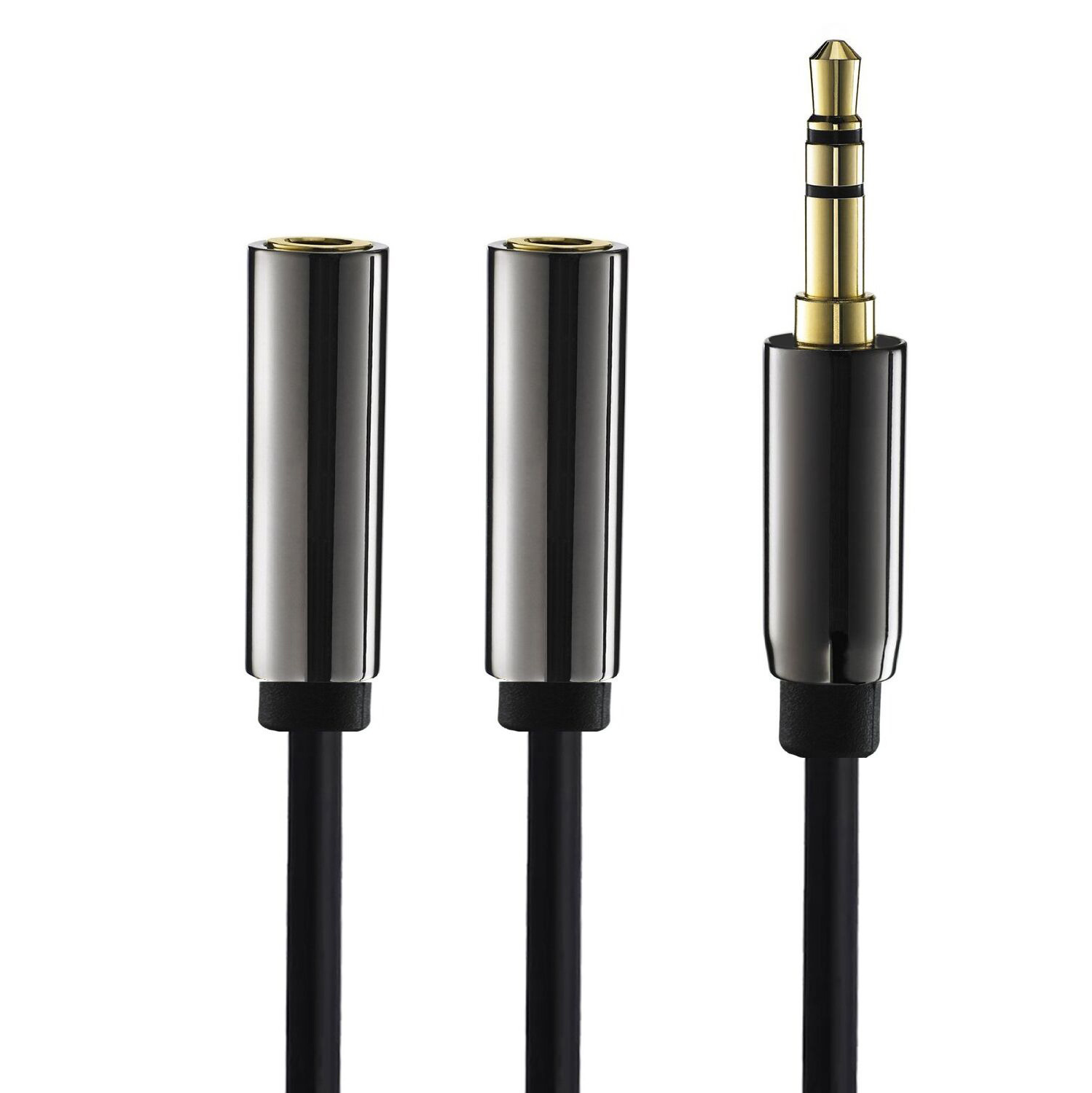 5音频线音响线 mp3功放机线一分二公对母音频线