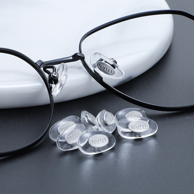 titan防滑硬质金属芯鼻托 pvc防滑增高鼻垫 眼镜配件维修 钛鼻托