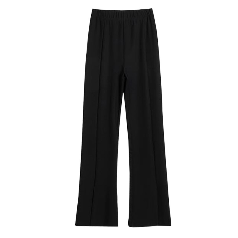 Bootleg Pants Women's Spring and Autumn 2023 New High Waist Drooping Slim Slimming High Elastic Split Horseshoe Pants