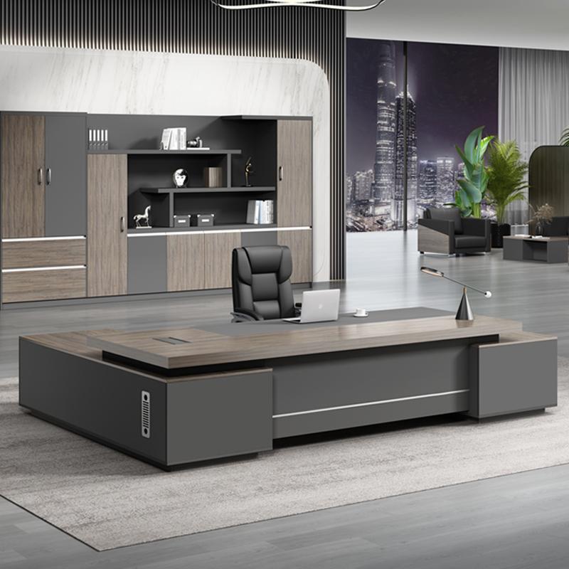 老板办公桌椅组合双柜简约现代总裁桌经理桌主管桌豪华大气大班台