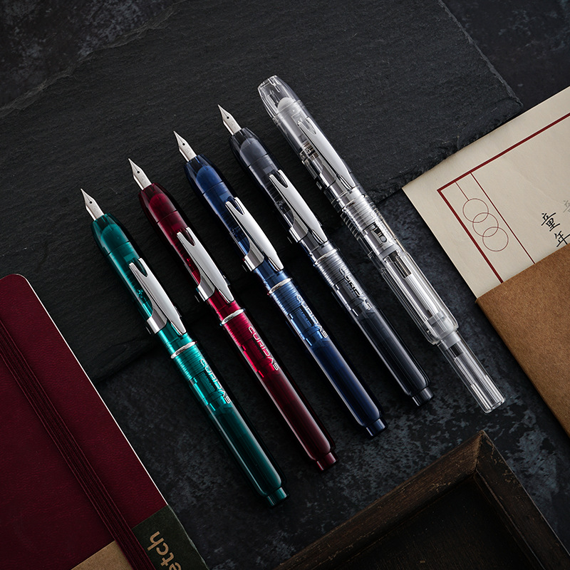 日本platinum白金按动钢笔学生练字一笔出墨按压出尖 pkn7000