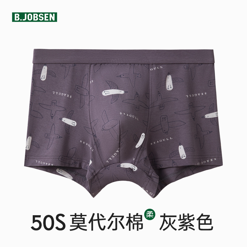 Men's Underwear Modal Cotton Boxers Loose Breathable plus Size High Elastic Boys Printing Boxer Briefs Wholesale