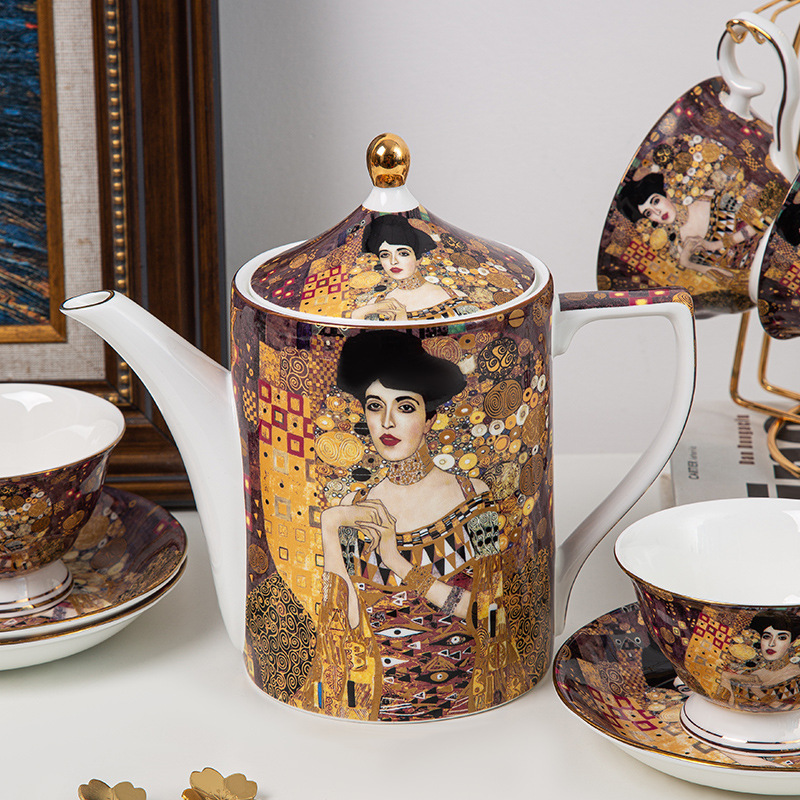 科林穆特出口家用下午茶壶骨瓷大容量咖啡壶陶瓷