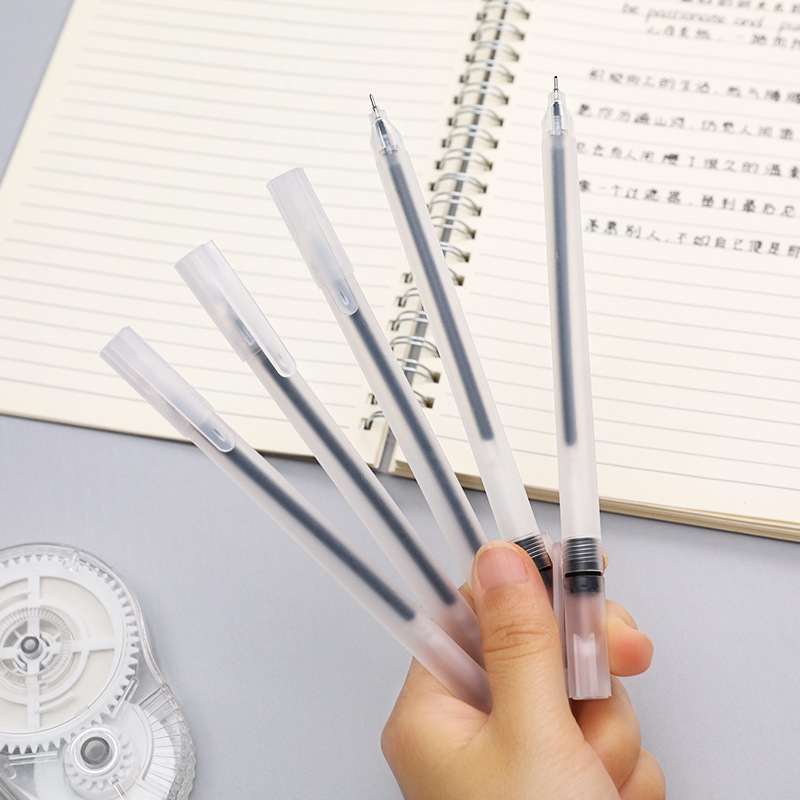 simple ins frosted gel pen student exam black carbon pen office learning signature black ink pen stationery