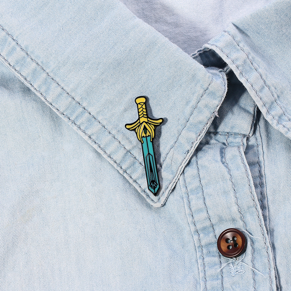 欧美跨境非凡的公主希瑞有服装配饰简约饰品胸针宝剑别针领证徽章