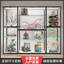 礼品玻璃透明货架展柜玩具乐模型陈列展示展示柜礼品玩具办防尘家