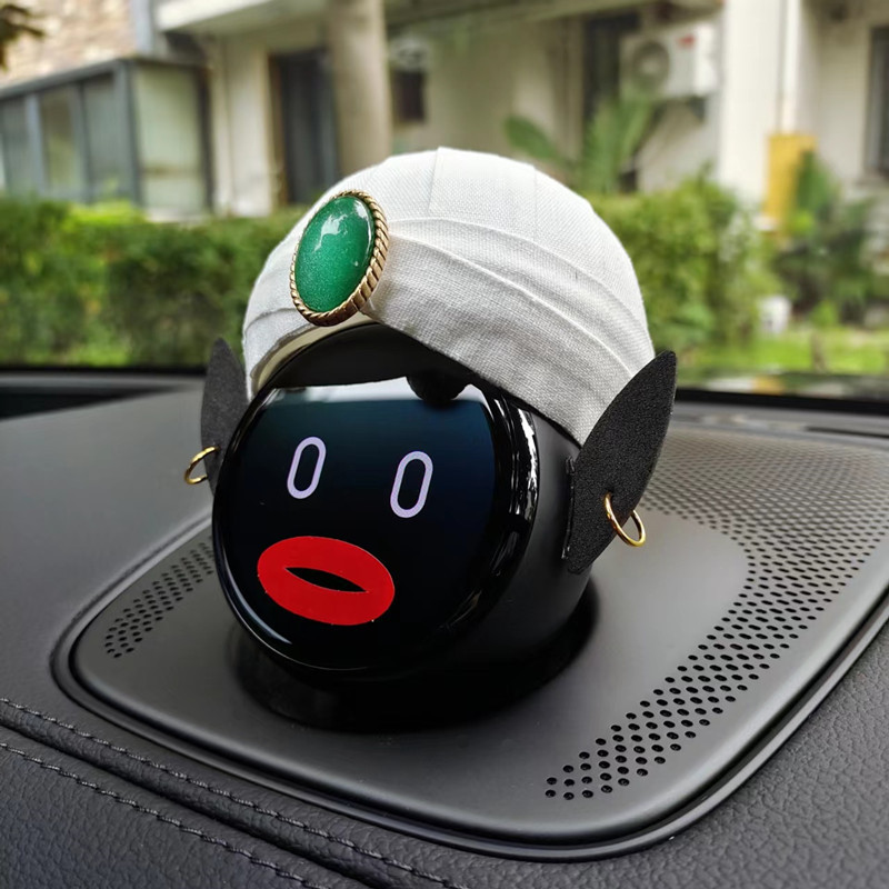 蔚来es6/es8/ec6nomi帽子波波先生机器人头饰保护罩内饰装饰改装