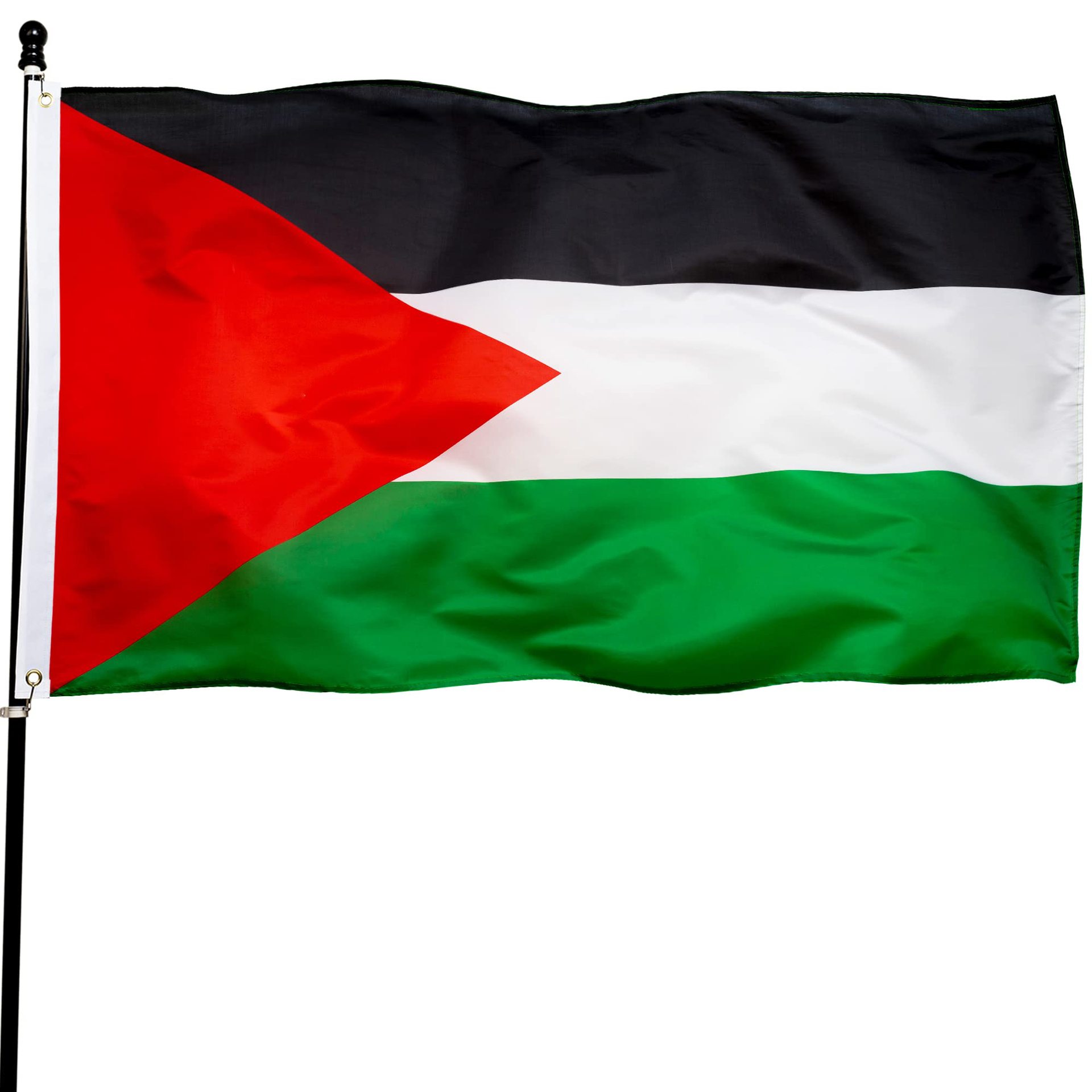 Amazon Palestine Flag Wholesale 90 * 150cm Buckle Polyester Digital Printing Palestine Flag