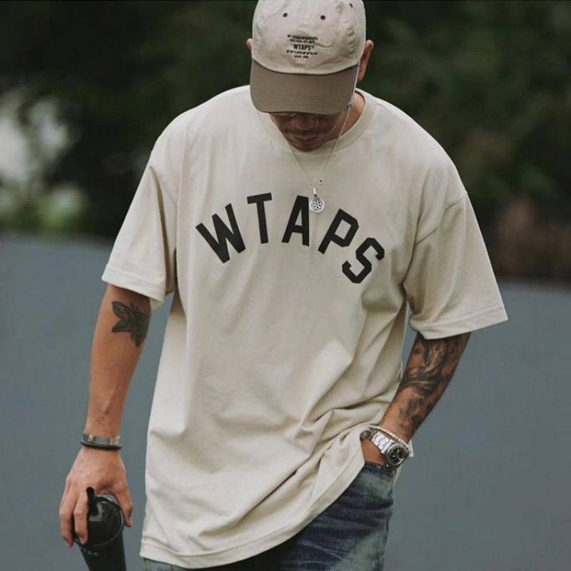 wtaps经典款印花短袖西山彻日系cityboy宽松纯棉圆领t恤男半袖潮