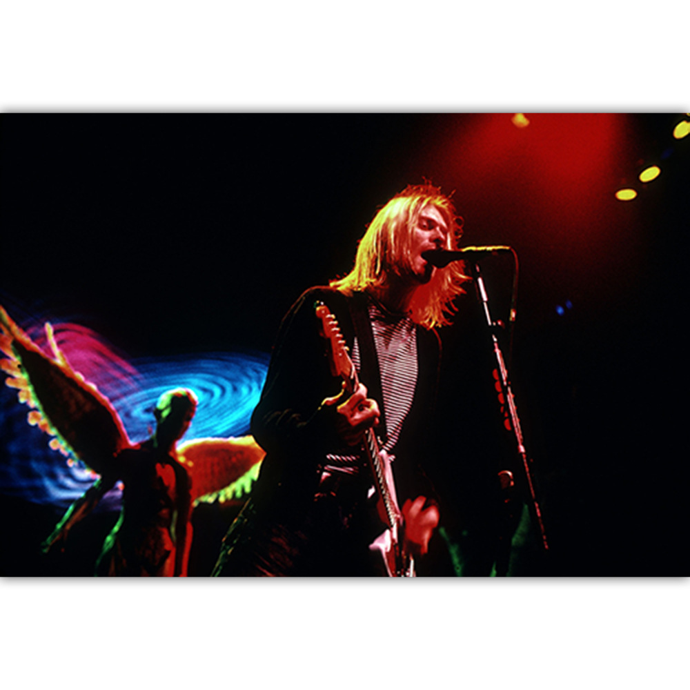 速卖通涅盘科特柯本明星海报 复古摇滚乐团人物宿舍卧室装饰画