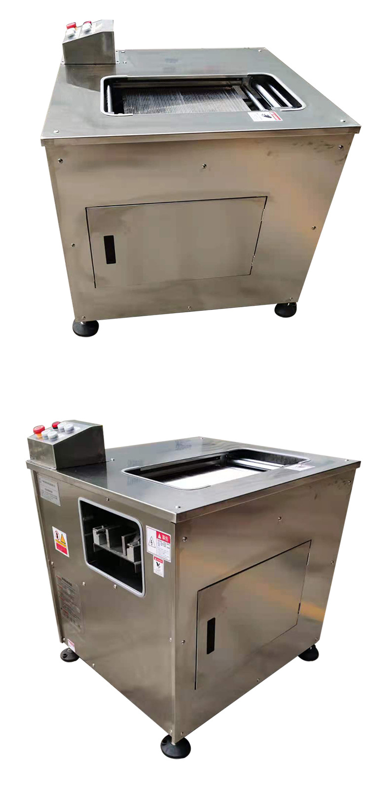 商用斜切鲜鱼片机 海鱼切片 火锅鱼肉猪肉牛肉切片机