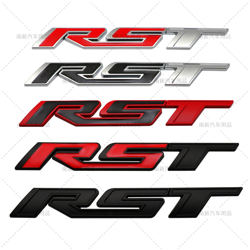 适用于雪佛兰西尔维拉多尾门rst字母车贴金属rst车贴 索兰德车标