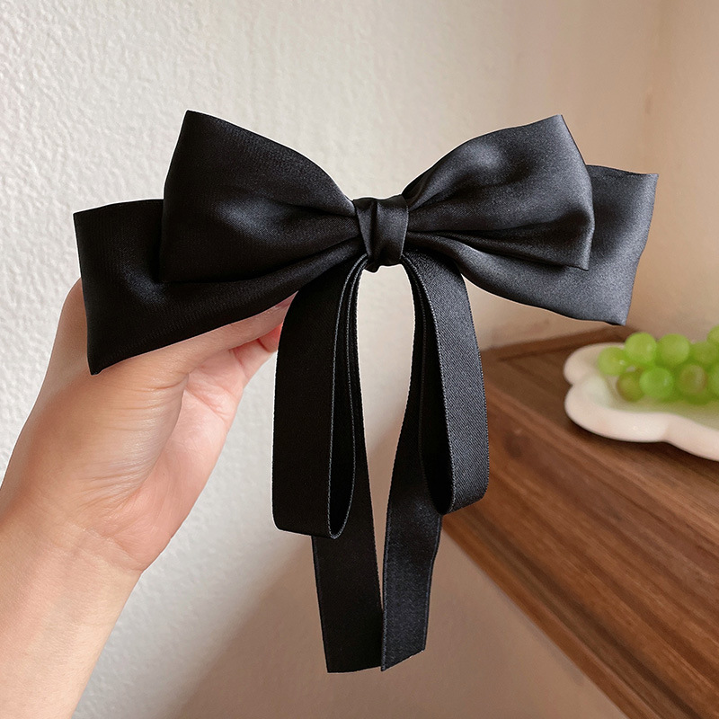 Big Bow Hair Accessory High-End Barrettes Back Head High-Grade Ribbon Headdress 2023 New Top Clip Hairpin Women