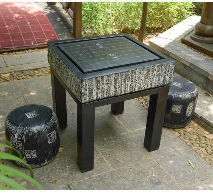 家用中式围棋象棋桌子茶台户外室外棋盘桌庭院别墅多功能小茶桌