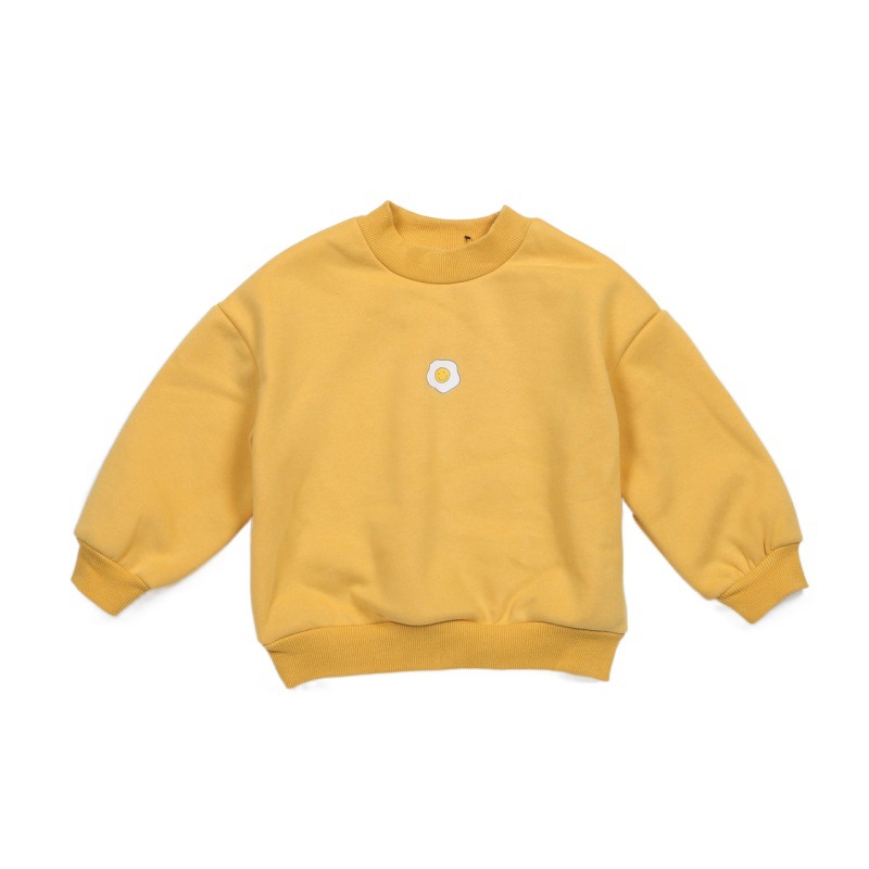 coco姐妹版100-140码【88991加绒卫衣】2021年冬款女小煎蛋卫衣