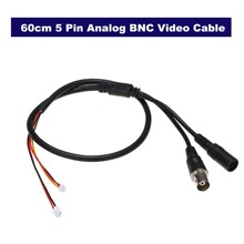 1pcs 60cm 5 Pin Analog BNC Video Cable Power Lead Wire F跨境