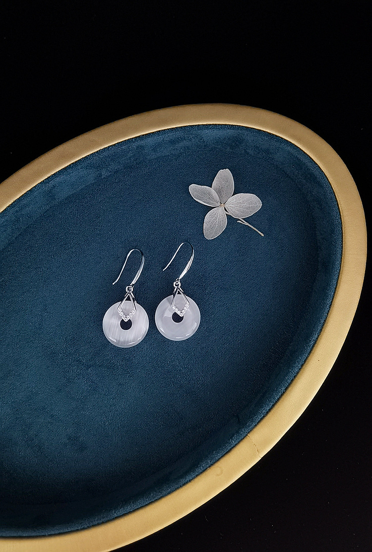 eh803914m镶石平安扣耳环