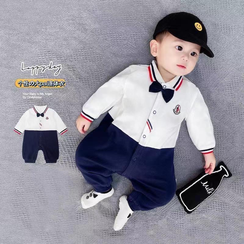 Baby Jumpsuit Spring and Autumn Newborn Long-Sleeved Men's and Women's Baby Cartoon Suit Spring Children Clothes Romper