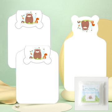 一次性吸汗巾免洗吸汗巾宝宝隔汗巾汗巾幼儿园便携装吸汗巾垫背巾