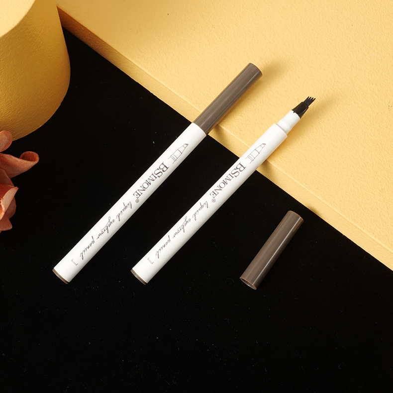 Exclusive for Cross-Border Bsimone Hot Selling Product Four Forks for Makeup Eyebrow Pencil Sweatproof and Waterproof Natural Smear-Proof Makeup Water-Based Eyebrow Pencil