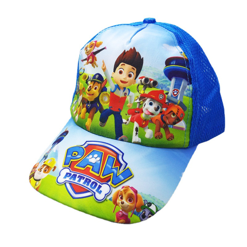 Cross-Border Paw Patrol Children's Baseball Cap Baby Cartoon Printing Mesh Cap Summer Peaked Cap Kids Breathable Sun Hat