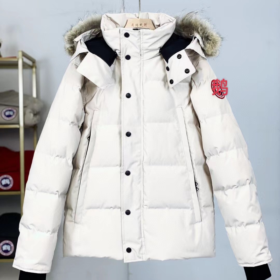 加拿大29款狼毛羽绒服中长款经典派克服大衣加厚羽绒男女连帽外套