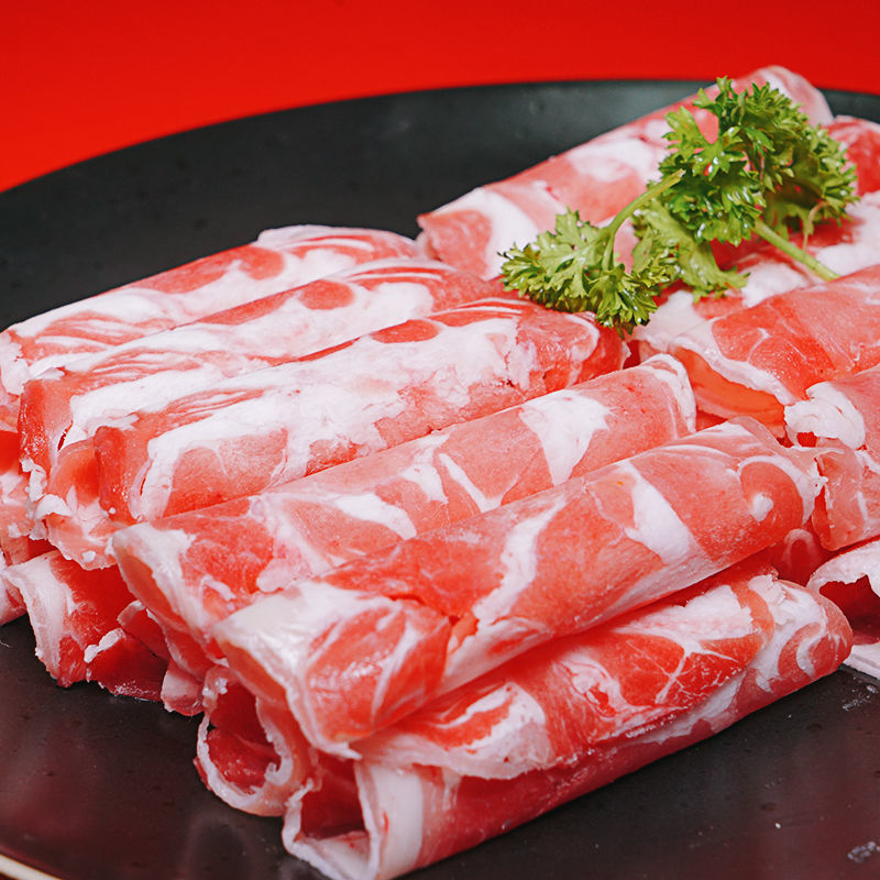 大希地新鲜羊肉卷1000g5 涮火锅食材冷冻真羊肉片肥羊卷家庭肉卷