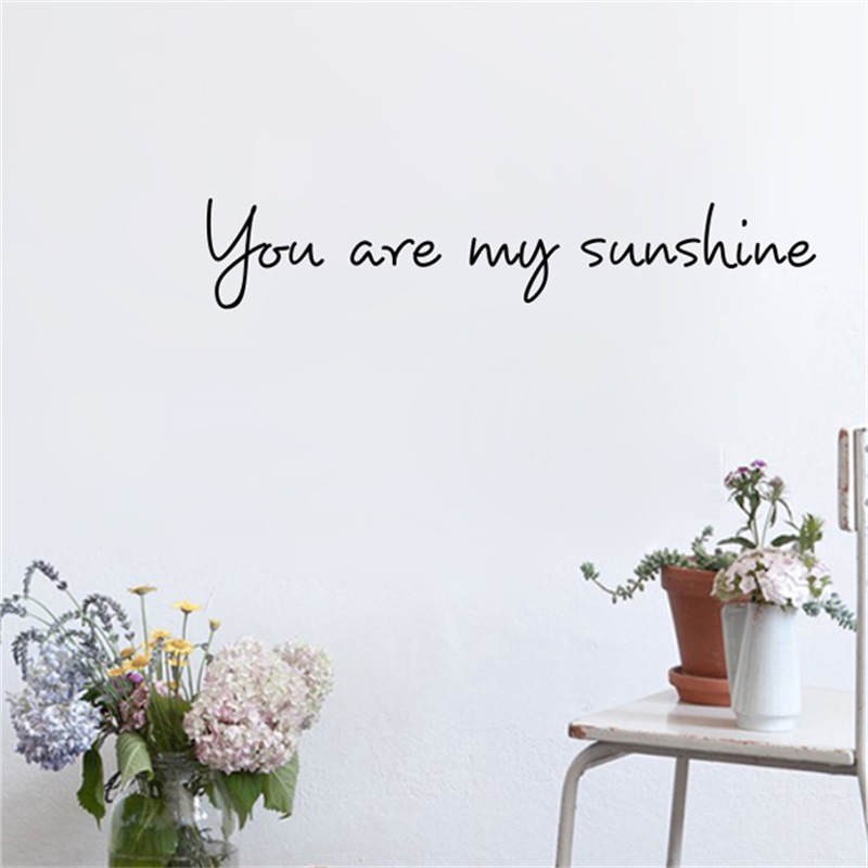you are my sunshine英文墙贴你是我的阳光北欧ins精雕贴纸