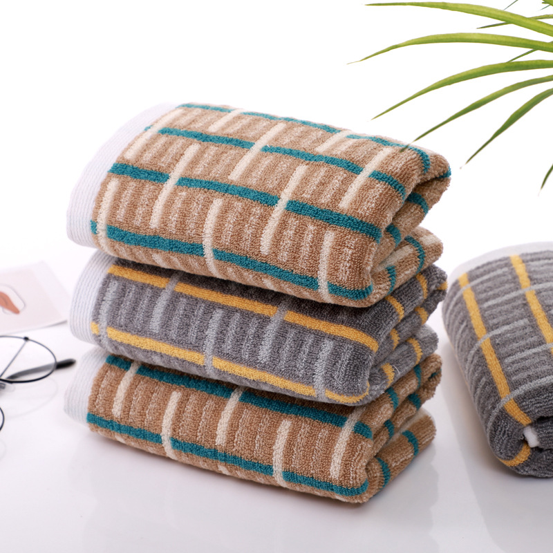 川流不息纯棉毛巾批发 男女成人面巾加厚吸水不掉毛 绣字回礼礼品