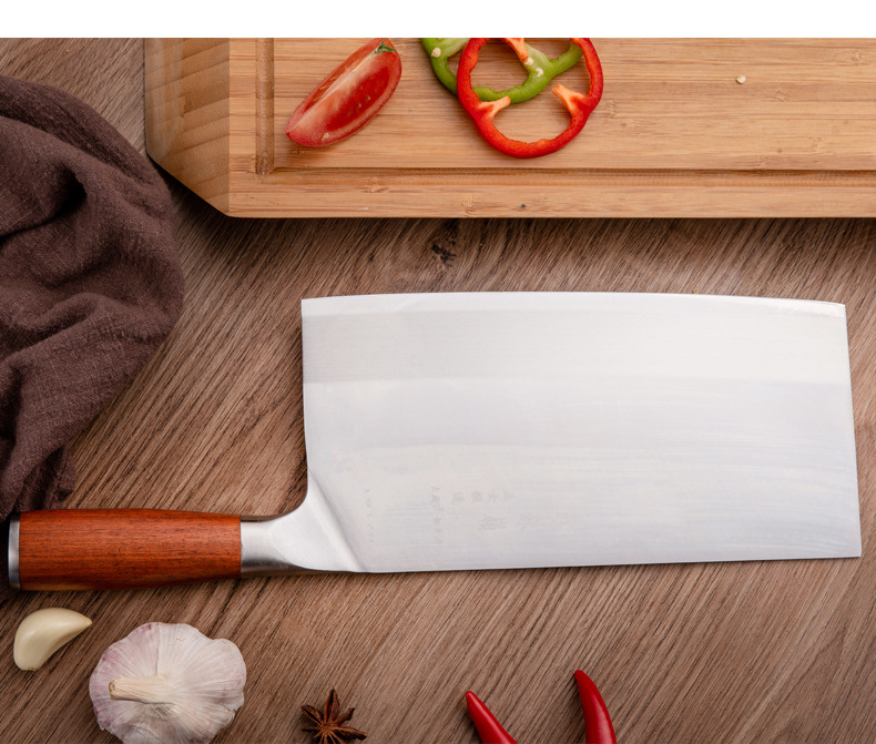 台湾正士作菜刀珍珠岭不锈钢切肉刀木柄切片刀系列大厨1号斩切刀