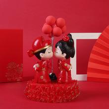 厂家批发创意新婚订婚结婚礼品多层蛋糕摆件婚房桌面树脂装饰摆件