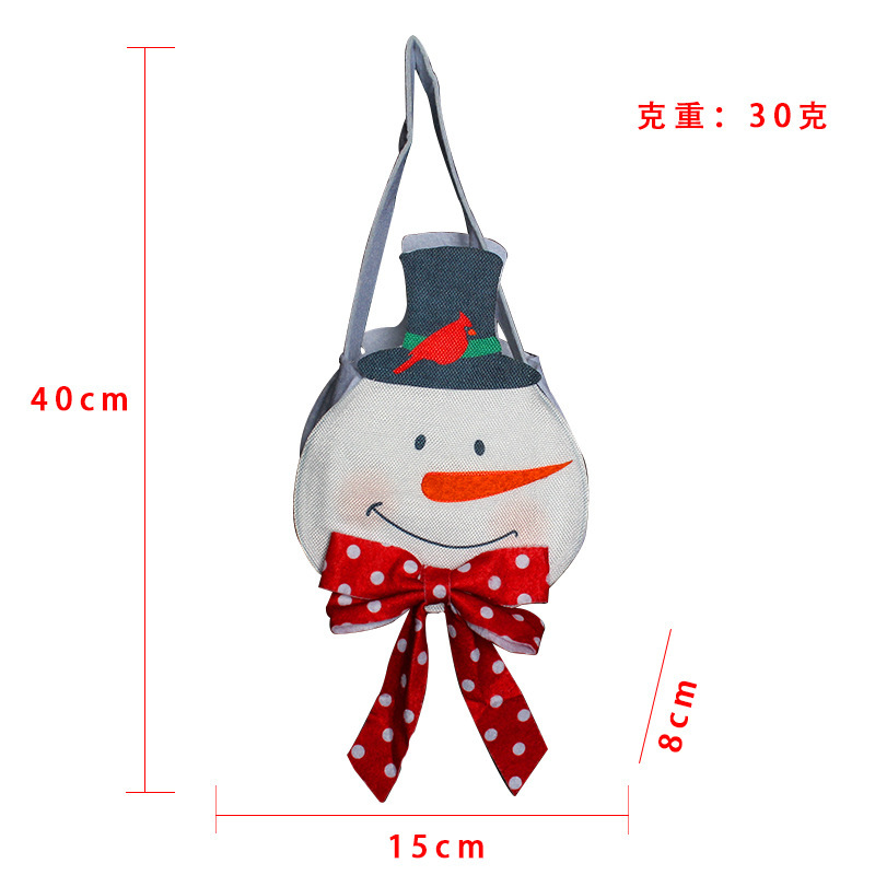 2022 Santa Snowman Tote Bag Creative Children's Candy Bag Christmas Decorations Clearance Spot