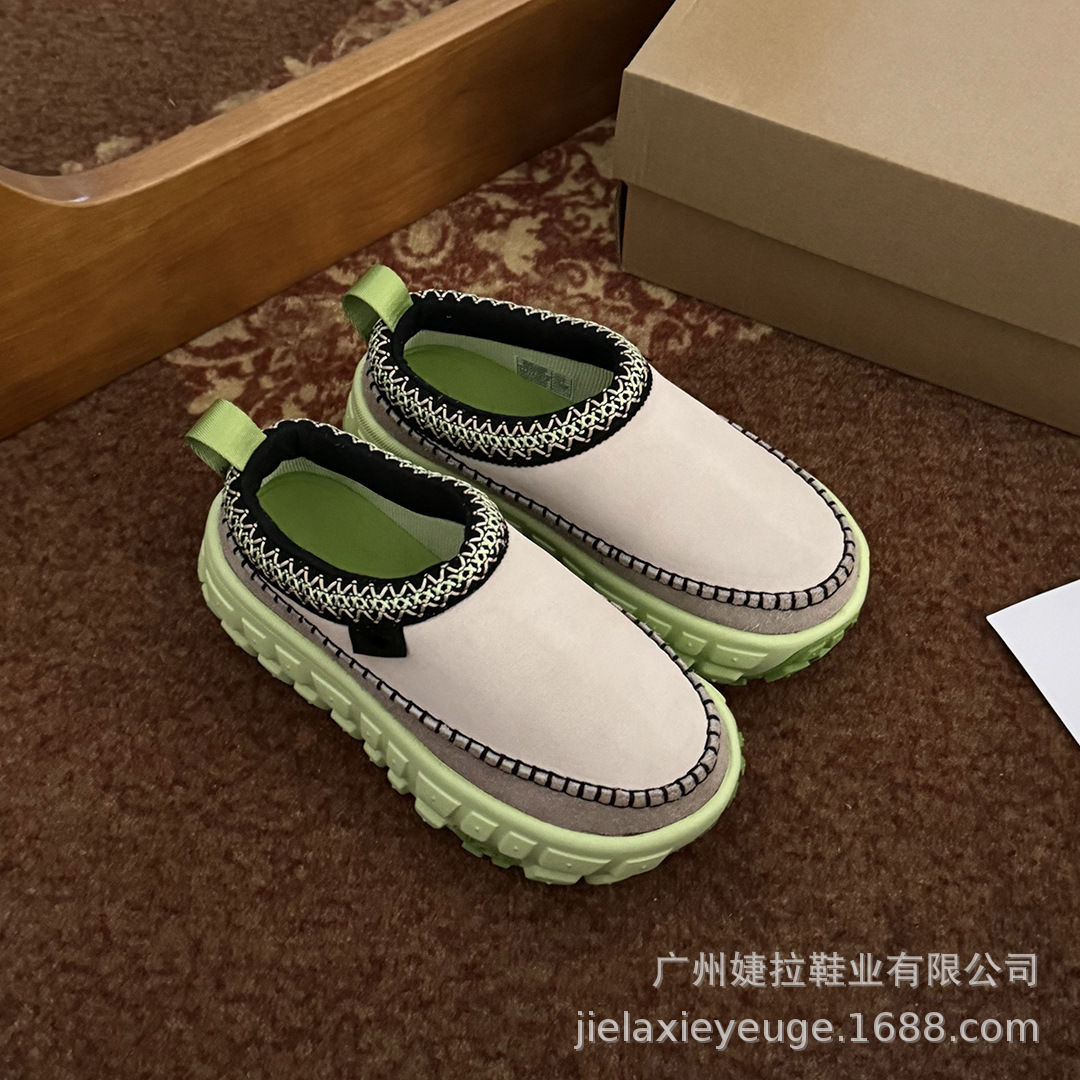 loutisugg新款轮胎厚底单鞋女民族风外穿半拖鞋懒人鞋louti08ugg