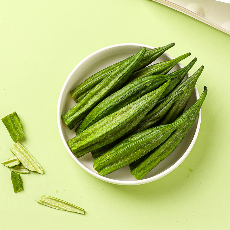 厂家货源散装黄秋葵脆批发果蔬脆即食脱水黄秋葵脆休闲办公零食-阿里