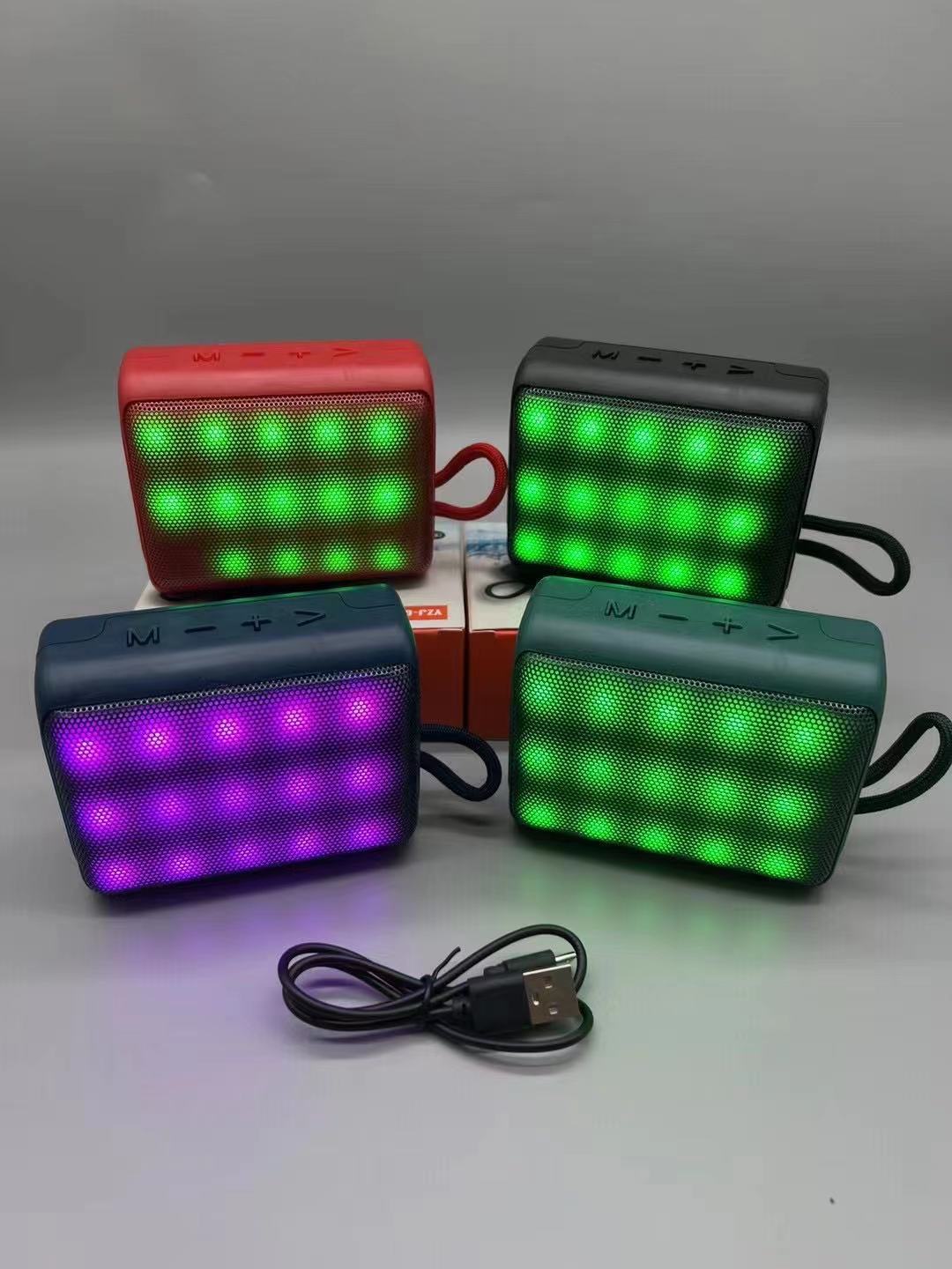 Cross-Border Hot Gold Audio Go3a Portable Bluetooth Speaker RGB Colorful Light Outdoor Subwoofer Small Speaker