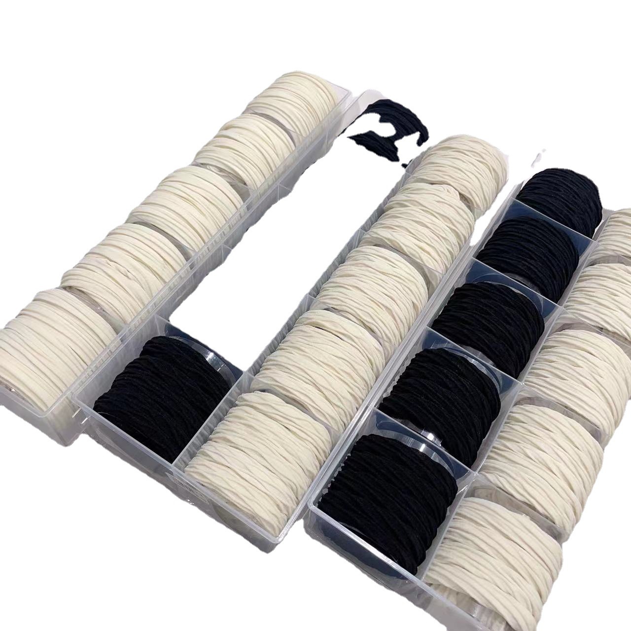 New Black Rice Combination Simple Elegant Fashion Elastic Towel Ring Hair Band All-Match Horsetail Does Not Hurt Hair Rope Rubber Band