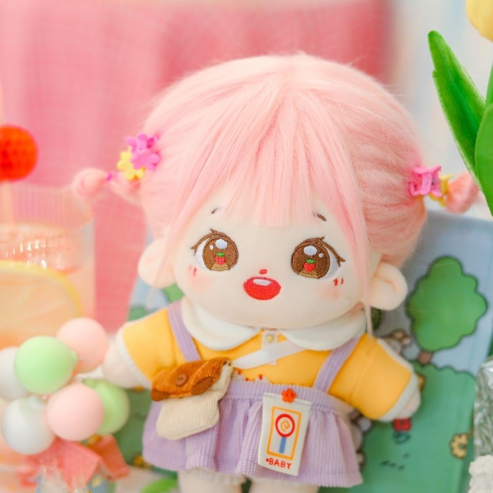网红玩偶可爱无属性棉花娃娃草莓奶盖炸毛娃娃少女心礼物