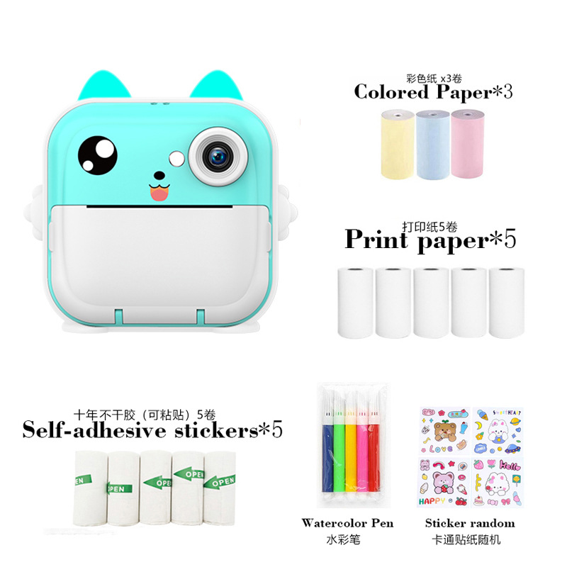 Q5 Student Photo Printing Camera Ink-Free Text Photo Convenient Mini Fashion Children's Camera Printing