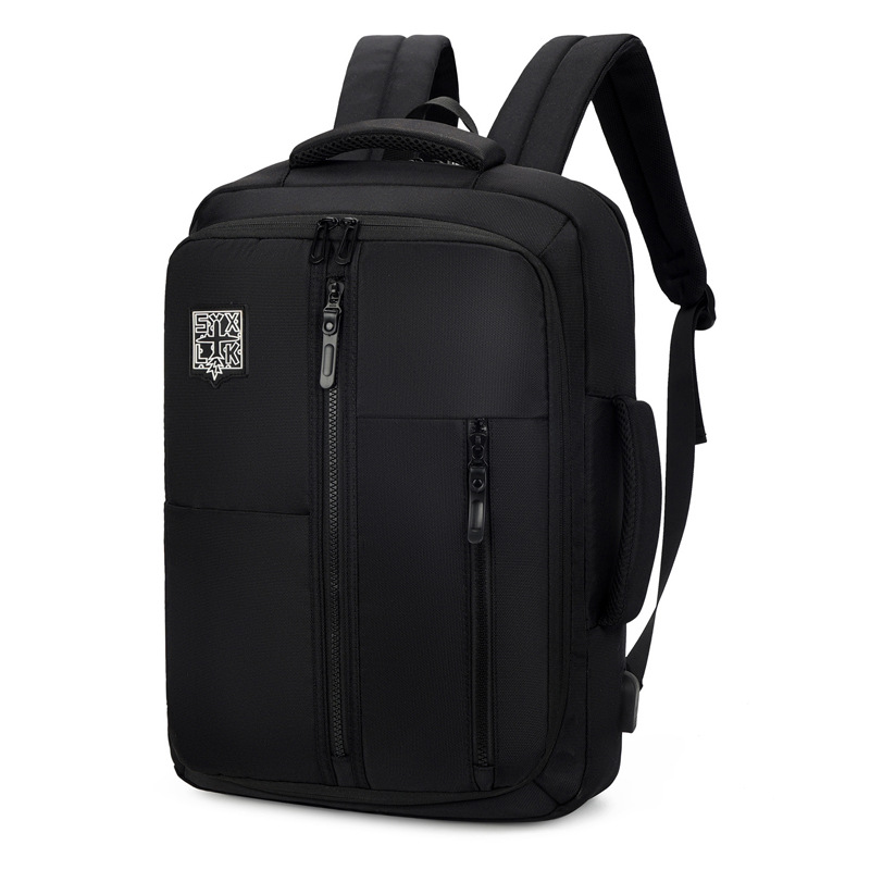 Cross-Border Business Backpack Commuter Computer Backpack Travel Simple Casual Portable Backpack Fixed Logo