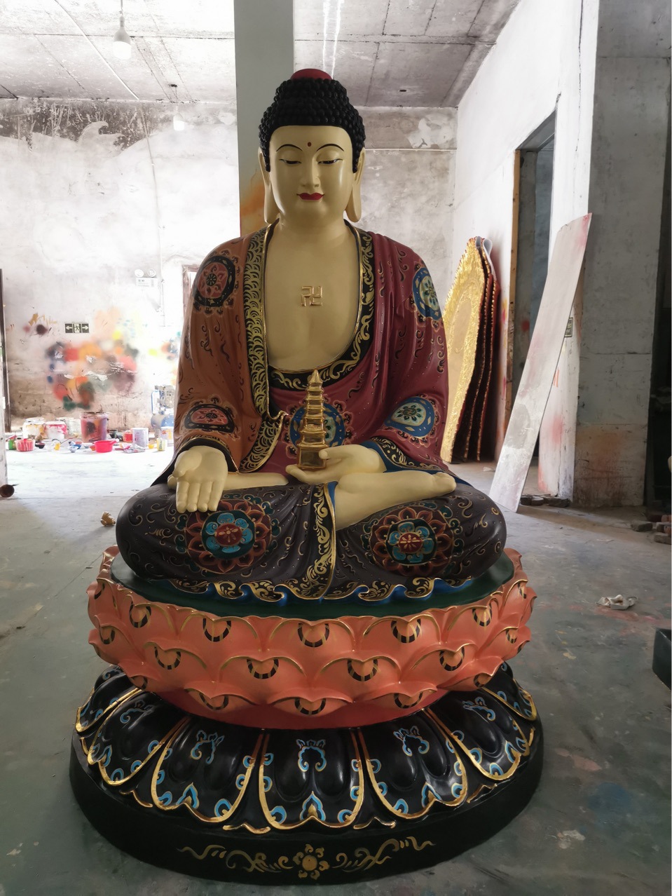 三宝佛佛像树脂