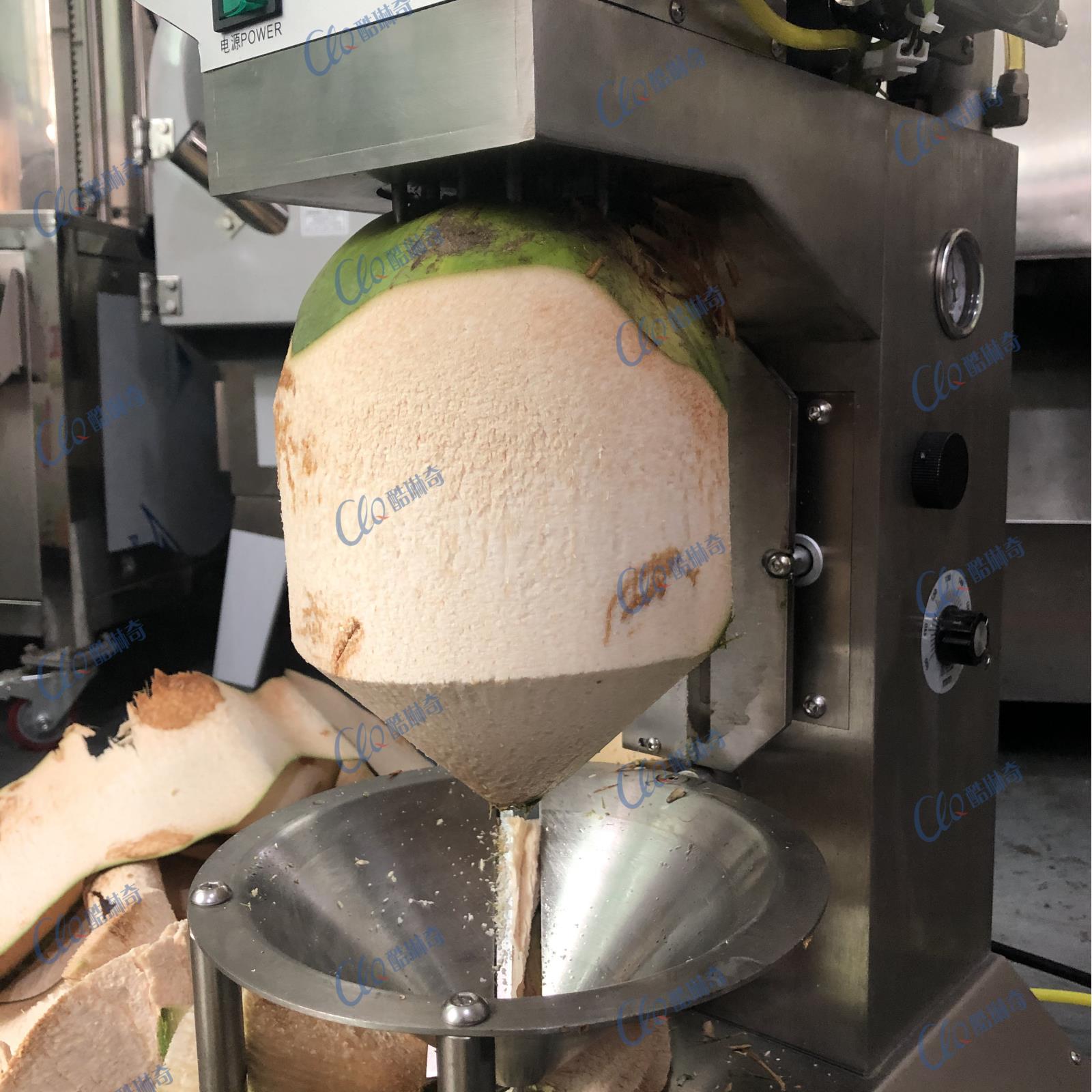 北美沿海旅游区椰子削皮机墨西哥110v60hz青椰削皮机 全自动削皮