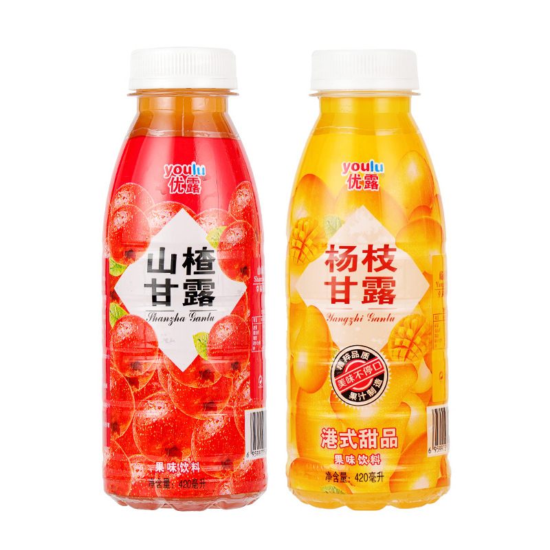 山楂杨枝甘露420ml*24瓶装果汁饮料低价便宜配餐饮料批发-阿里巴巴