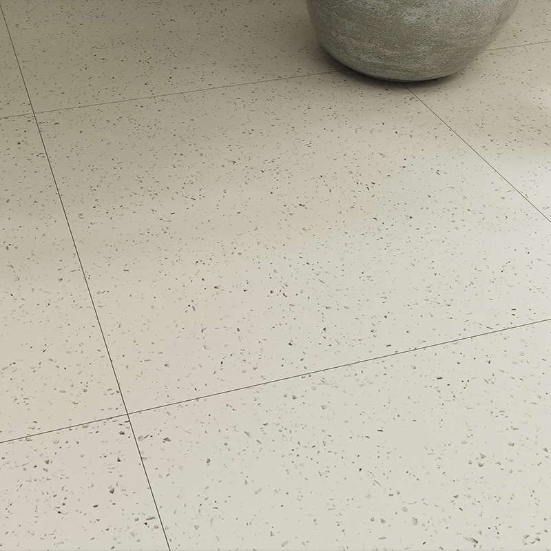 水磨石地砖600x600服装店餐厅防滑地板砖商场工程瓷砖白色仿古砖