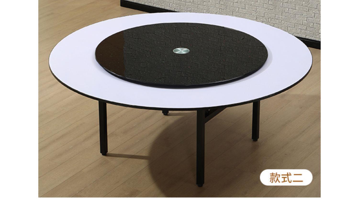 折叠圆桌15人宴会餐桌酒店饭店餐桌家用圆桌面简约结实耐用大圆桌