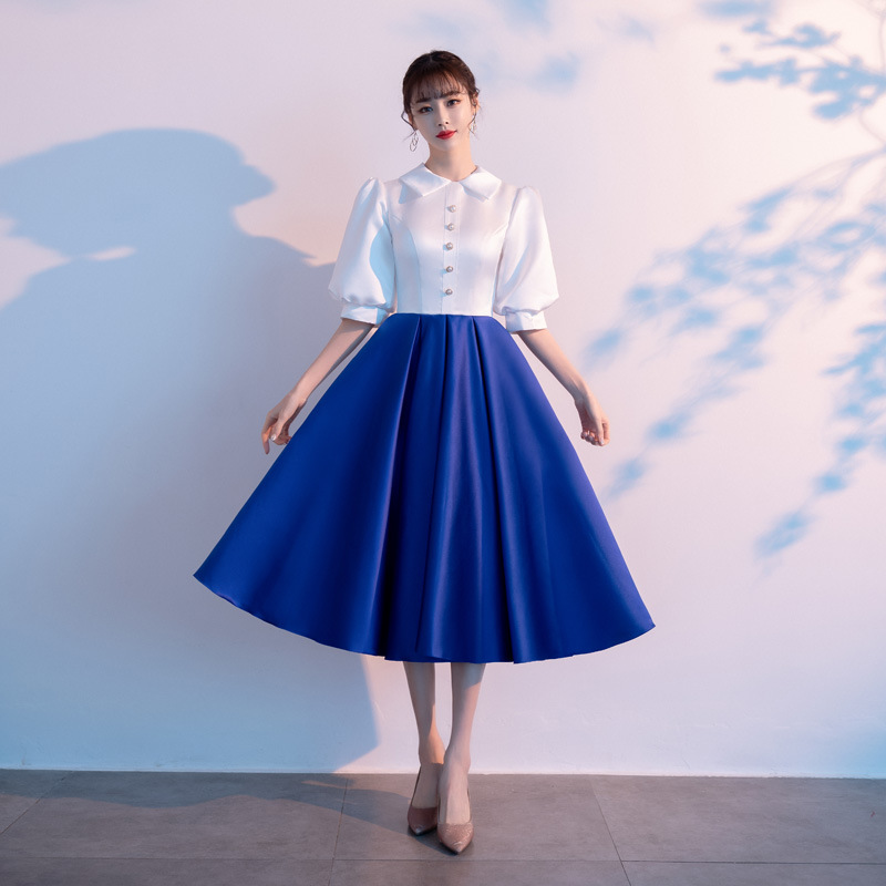 学生红歌朗诵演讲比赛服饰大合唱团演出服女独唱主持人晚礼服气质