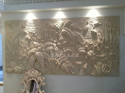砂岩浮雕小鸟图沙岩壁画挂画装饰背景墙玄关沙发电视背景壁画浮雕