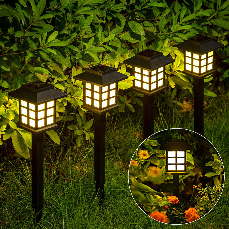 solar led lawn lamp ground plug lamp small palace small room lamp outdoor garden garden lamp atmosphere retro landscape lamp