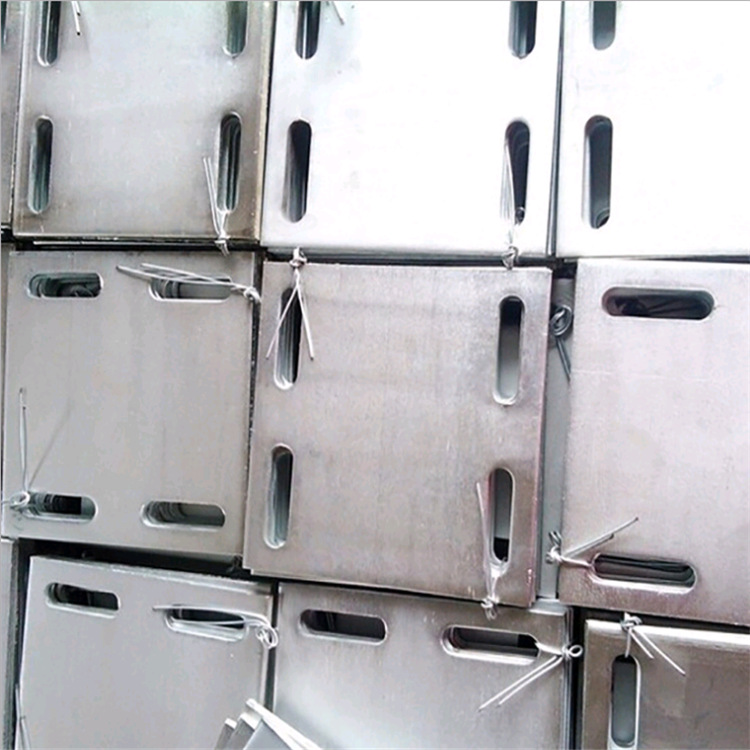 批发幕墙用电镀预埋板 幕墙预埋配件 热镀带孔预埋铁板100*100*4