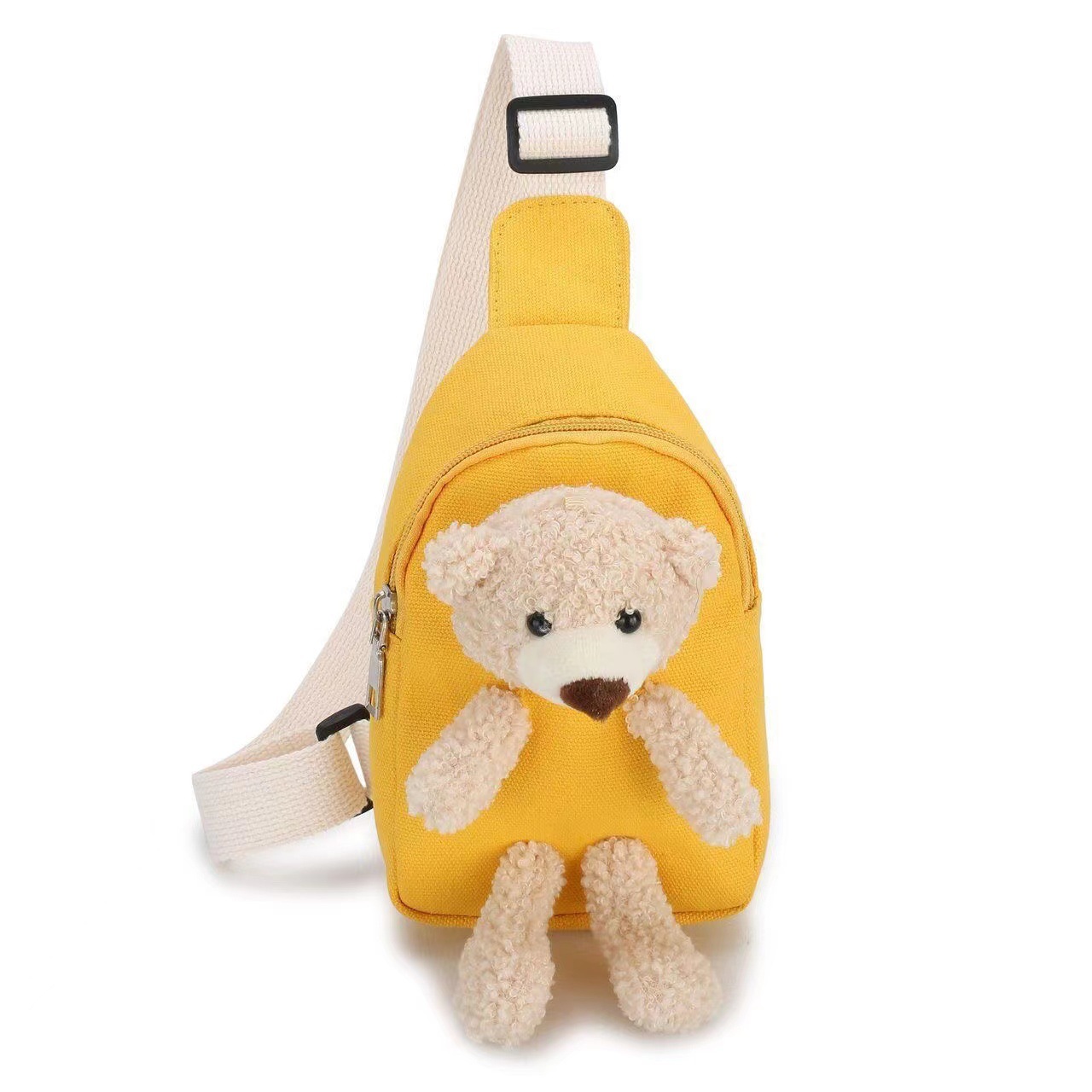 Children's Bag 2023 Spring New Crossbody Bag Cute Bear Chest Bag Boys and Girls Mini Canvas Bag Fashion Bags Wholesale
